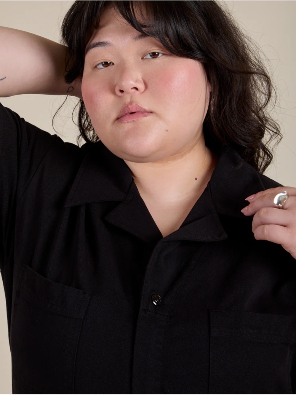 Big Bud Press Black Short-Sleeve Utility Jumpsuit - Picture 6 of 12